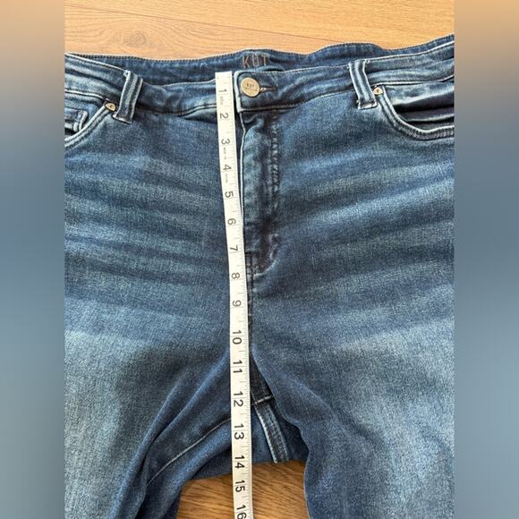 Kut From The Kloth High Rise Stretch Ankle Straight Leg Raw Hem Jeans Size 18W - Picture 9 of 10